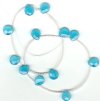 1 10x12mm Aqua Quartz Faceted Flat Drop